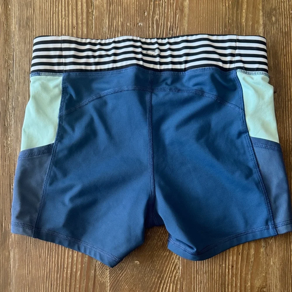 Champion Blue and Black Striped Athletic Shorts